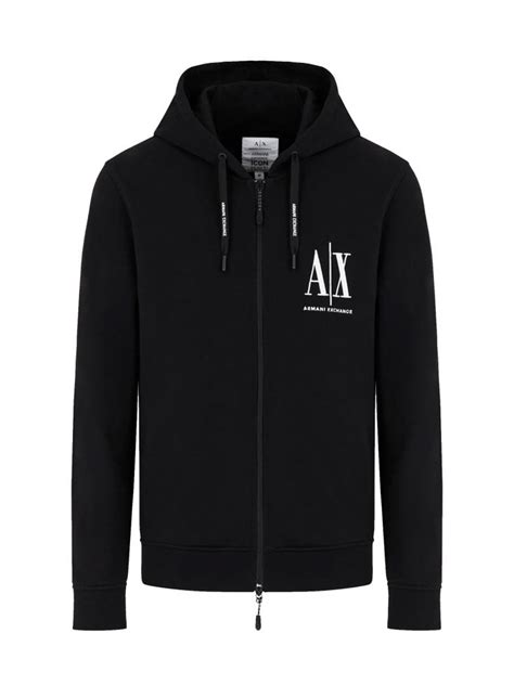 armani exchange zipped ax hoodie